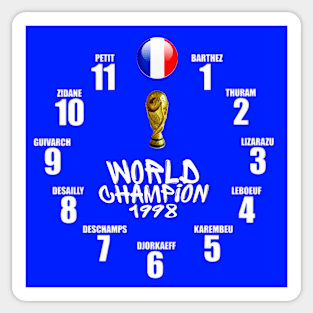 1998 soccer world champions - France - watch Sticker